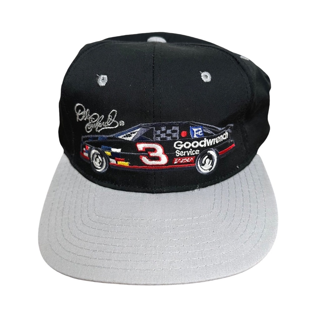 Vintage Dale Earnhardt NASCAR Hat Competitors View Black Gray OSFM Goodwrench